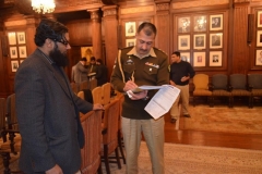 The Governor of Punjab, Chaudary Muhammad Sarwar and 23 Vice Chancellors of Universities from Punjab signing the #UpForSchool Petition