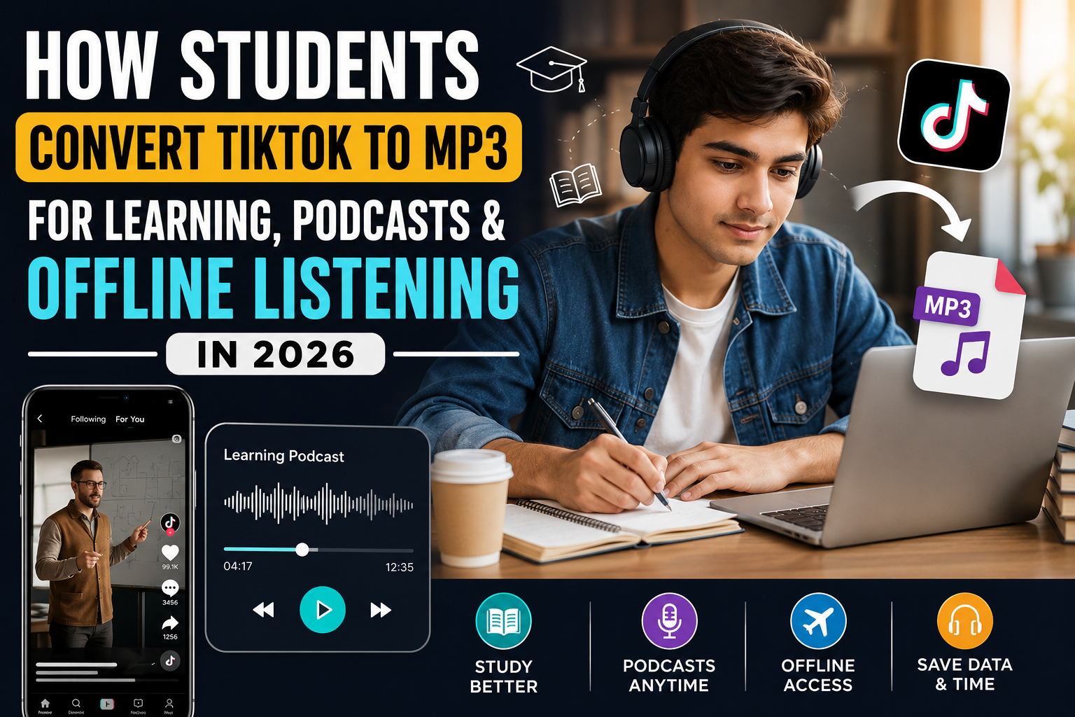 How Students Convert TikTok to MP3 for Learning, Podcasts & Offline Listening in 2026